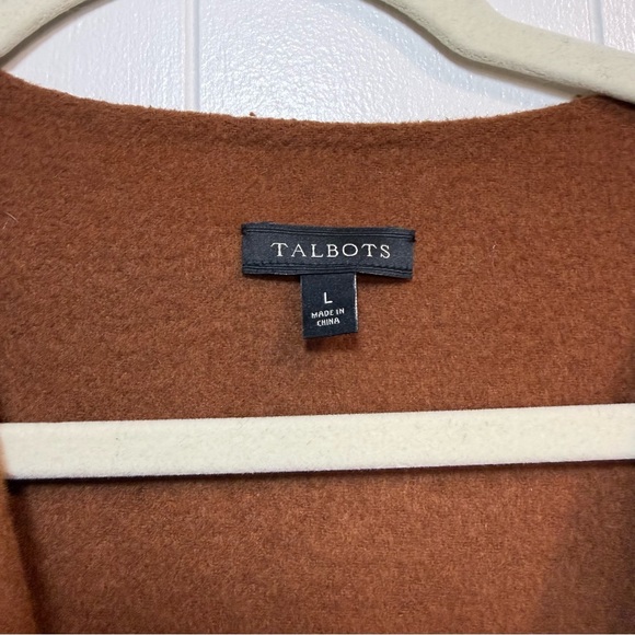 Talbots Brown Long Vest Womans size Large - Picture 2 of 9